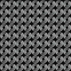 White abstract horizontal circle shapes. Seamless pattern. Design element for prints, web pages, template, abstract background and textile pattern