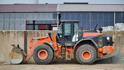 Bagger auf der Baustelle