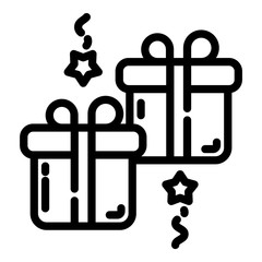 Gift Flat Icon Isolated On White Background