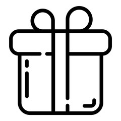 Giftbox Flat Icon Isolated On White Background