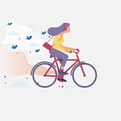 Naklejka premium bike bird