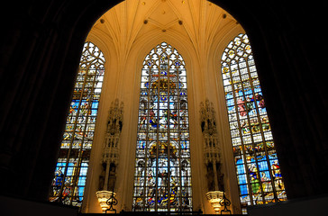 Brussels Cathedral  :  Saint Michael and St Gudula - Altar - Bélgium.