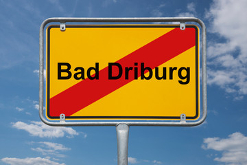 Fototapeta premium Ortstafel Bad Driburg