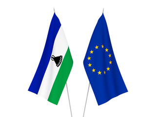 European Union and Lesotho flags