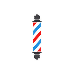 Barber shop pole. Vector on isolated white background. EPS 10.