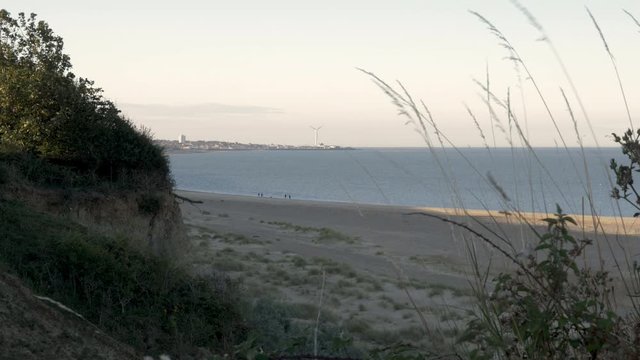 sunset view british seaside coastline in lowestoft england uk