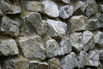 Artfully built walls with natural stone
