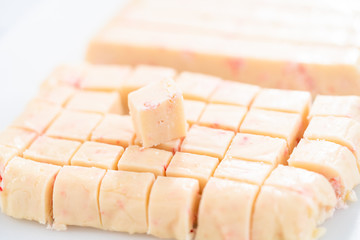 Candy cane fudge
