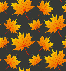 Obraz premium Seamless pattern with autumn leaves 