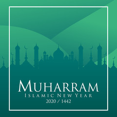 Happy muharram background, Happy New Hijri Year 1442