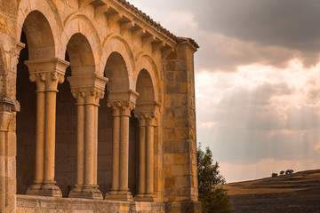 romanesque arch in segovia spain