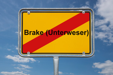 Ortstafel Brake (Unterweser)