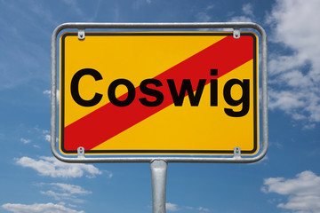 Ortstafel Coswig