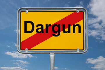 Fototapeta premium Ortstafel Dargun