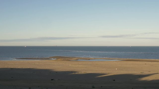 sunset view british seaside coastline in lowestoft england uk