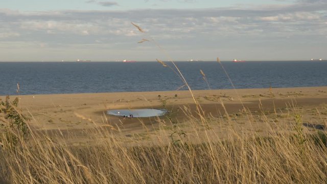 sunset view british seaside coastline in lowestoft england uk