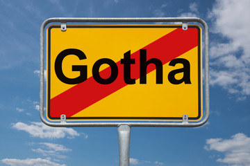 Fototapeta premium Ortstafel Gotha