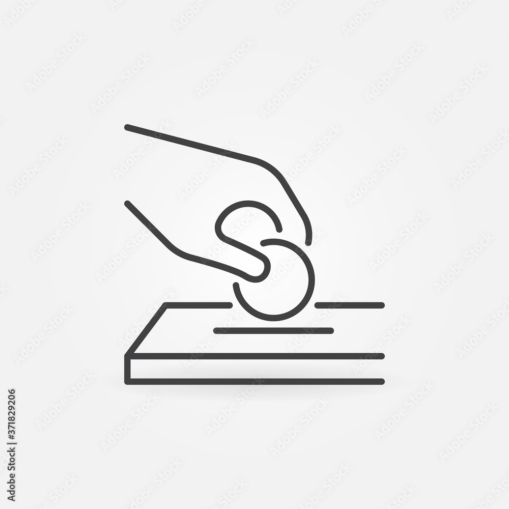 Aufkleber donation vector thin line concept simple icon or design element