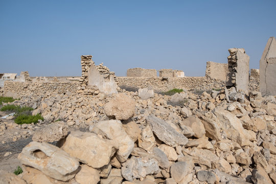 An abandoned fishing village located in Al Jumail, Ruwais north of Doha, Qatar.