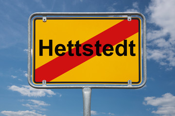 Fototapeta premium Ortstafel Hettstedt