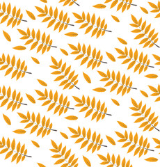 Tree leaves seamless pattern.