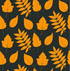 Obraz premium Tree leaves seamless pattern.