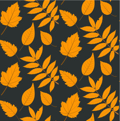 Tree leaves seamless pattern.
