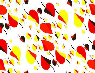 Tree leaves seamless pattern.