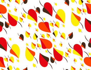 Tree leaves seamless pattern.