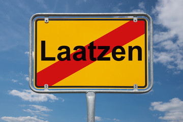 Fototapeta premium Ortstafel Laatzen