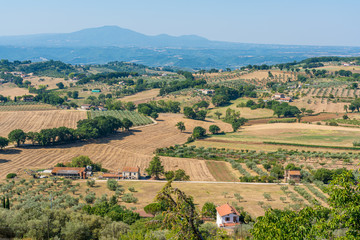 Beautiful landscape surrounding Lugnano in Teverina, beautiful village in the Province of Terni, Umbria, Italy.