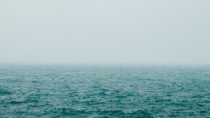 View of the sea on a cloudy day
