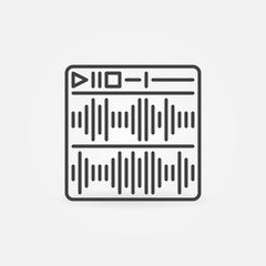 Sound Editing outline vector concept icon or design element