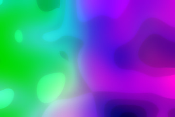 Soap shiny and glossy bubbles or liquid abstract gradient background 3D illustration - soft focus background design template