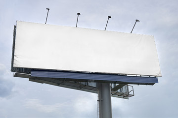 Blank billboard template in sky background for advertisement