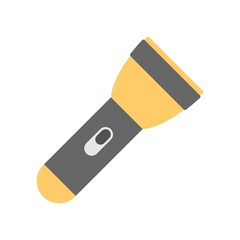 Flashlight icon illustration in flat design style.