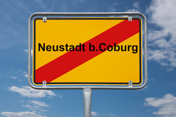 Ortstafel Neustadt bei Coburg