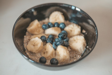 muesli with blueberries