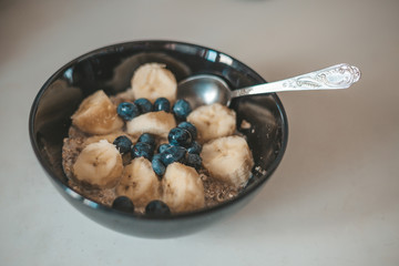 muesli with blueberries