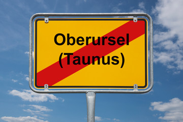 Obraz premium Ortstafel Oberursel (Taunus)