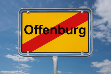 Fototapeta premium Ortstafel Offenburg
