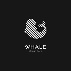 Whale logo.  Vector design.