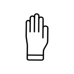 Obraz premium Raised hand sign vector icon