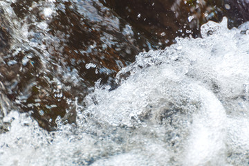 running fresh water in a river