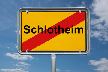 Fototapeta premium Ortstafel Schlotheim