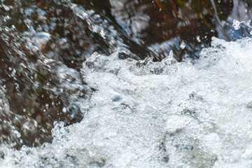 running fresh water in a river