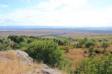 View from the height of the plain in the vicinity of the village of Avren (Bulgaria)