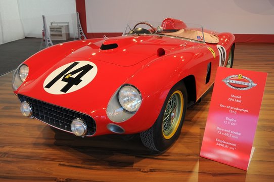 MUGELLO, IT, November, 2015: Ferrari  Model 290 MM at Mugello Circuit in italy during Finali Mondiali Ferrari 2015. Italy
