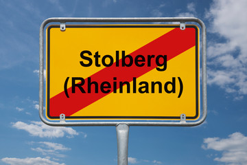 Obraz premium Ortstafel Stolberg (Rheinland)