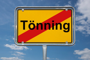 Obraz premium Ortstafel Tönning